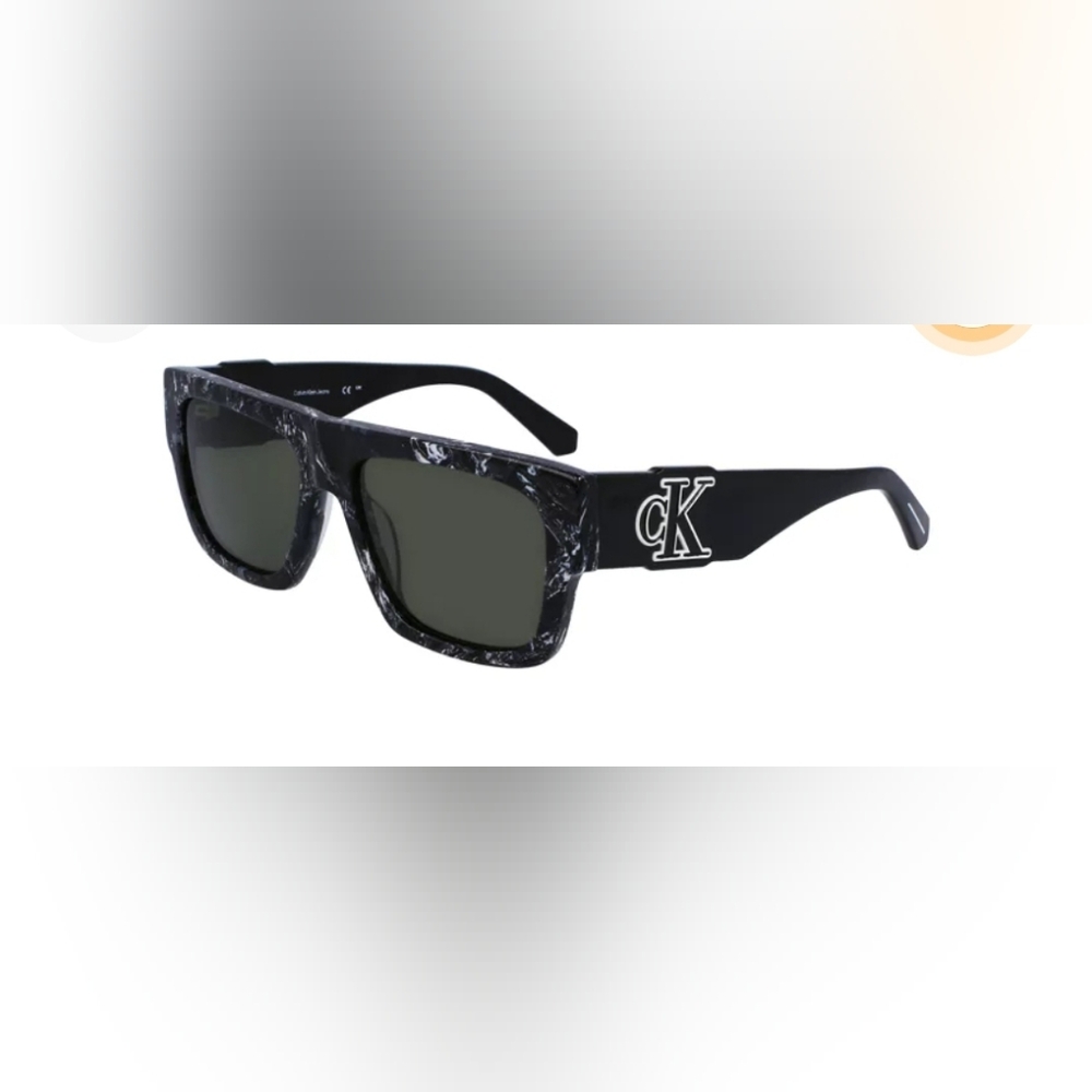 Calvin Klein Black and White Patterned Sunglasses